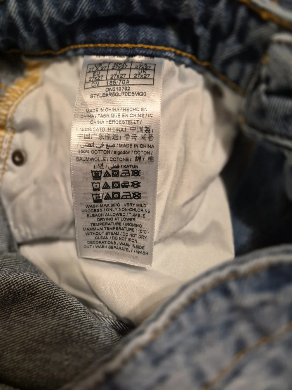 Guess Blue Distressed Ripped Jeans - Picture 4 of 5